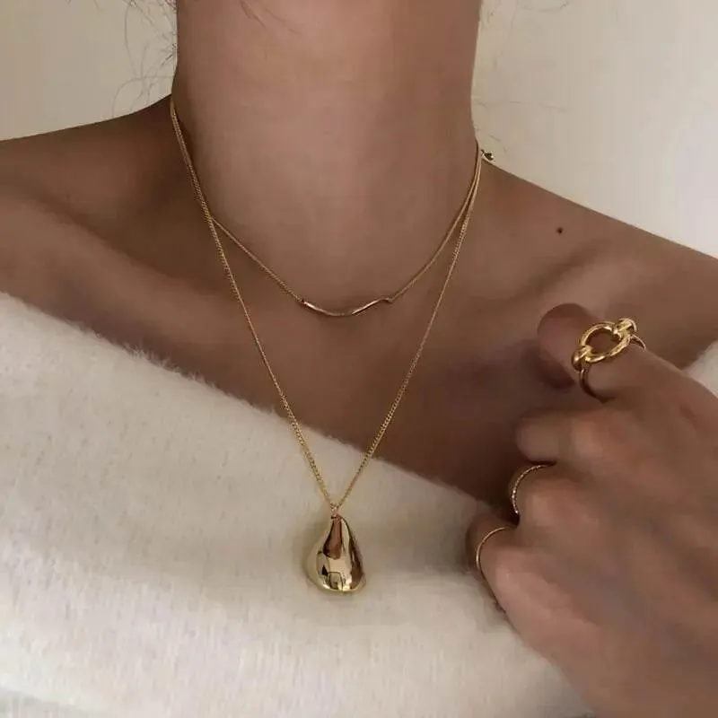2 Pcs Set Waterdrop Irregular Necklaces