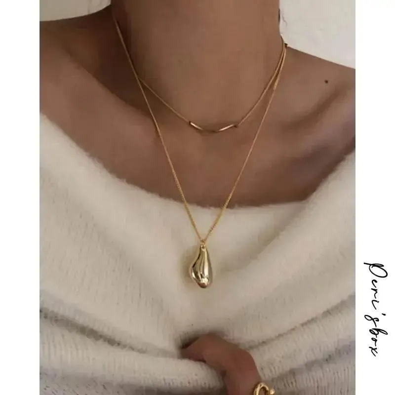 2 Pcs Set Waterdrop Irregular Necklaces