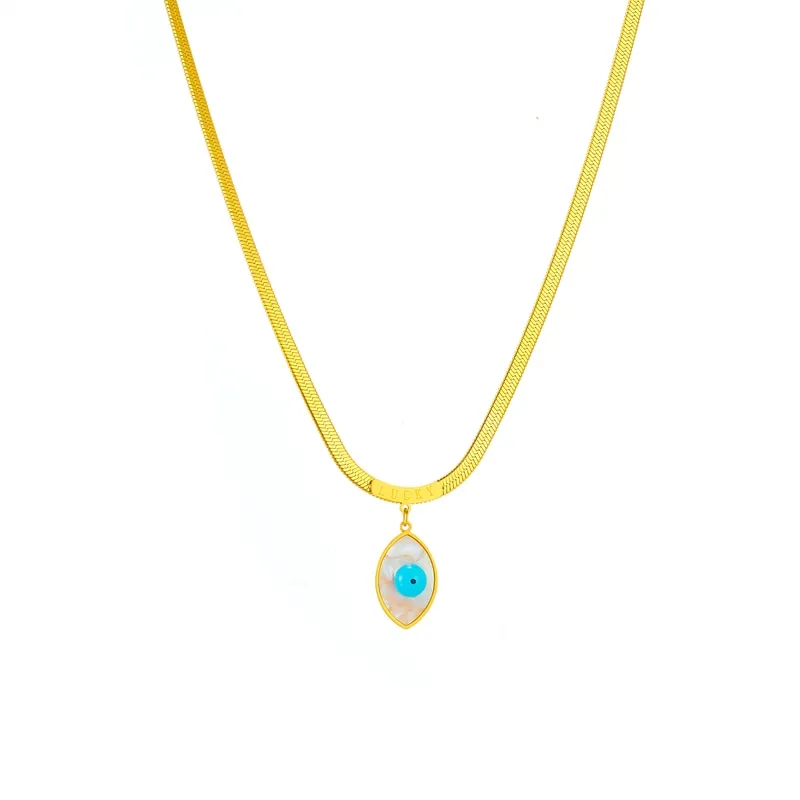 316L Stainless Steel Eye Pendant Necklace For Women