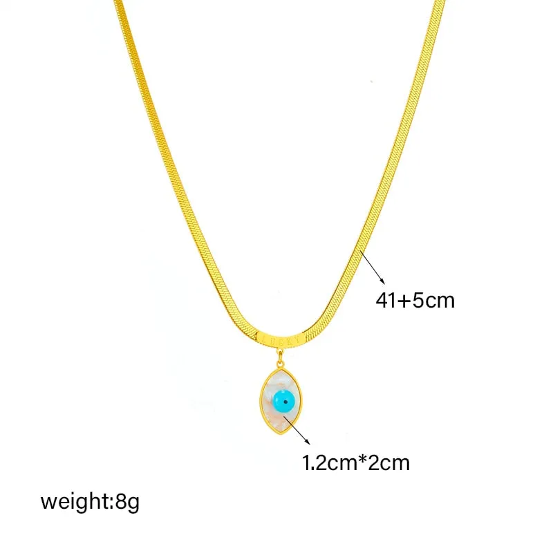 316L Stainless Steel Eye Pendant Necklace For Women