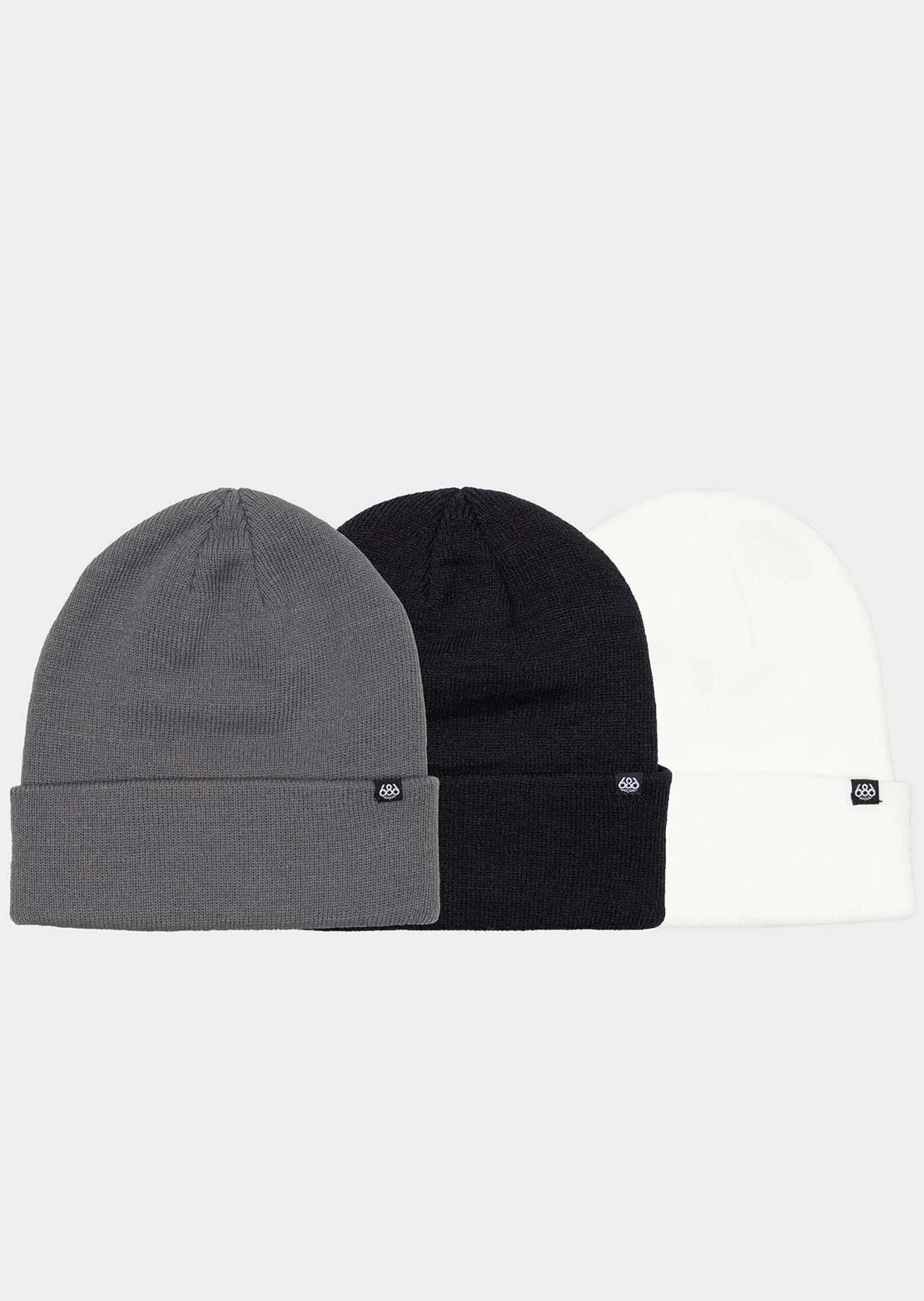 686 Men's Standard Roll Up 3-Pack Beanie