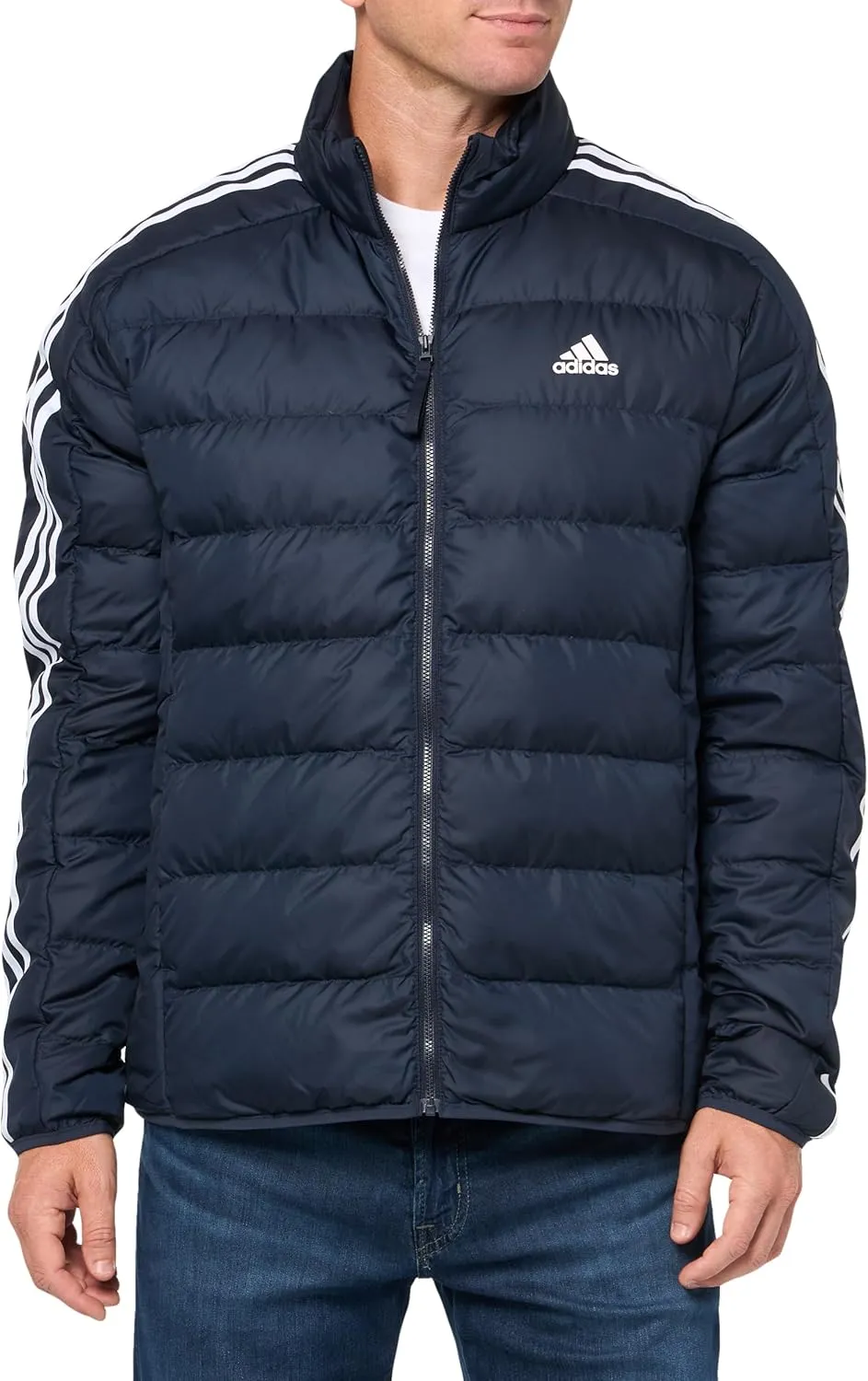 adidas Men's Essentials 3-Stripes Light Down Jacket