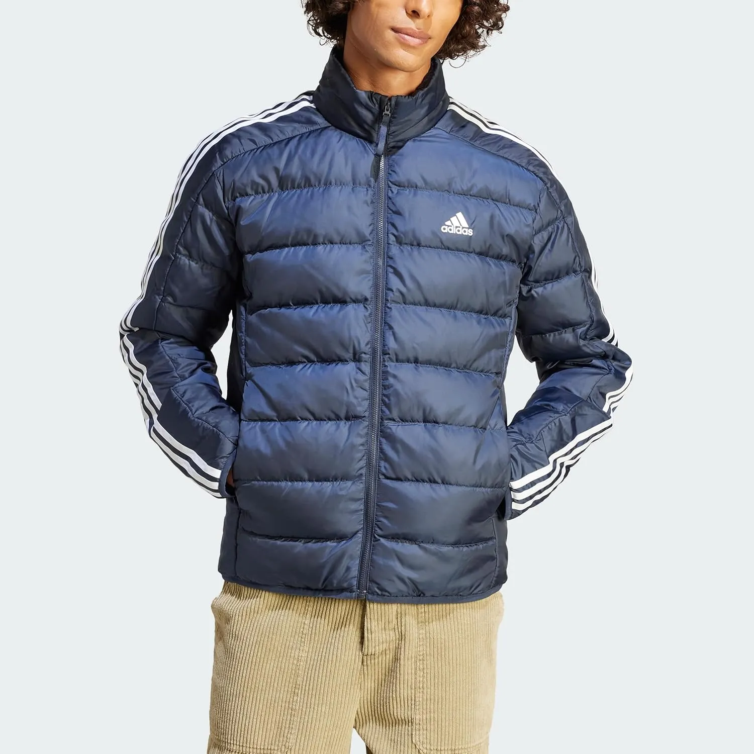 adidas Men's Essentials 3-Stripes Light Down Jacket