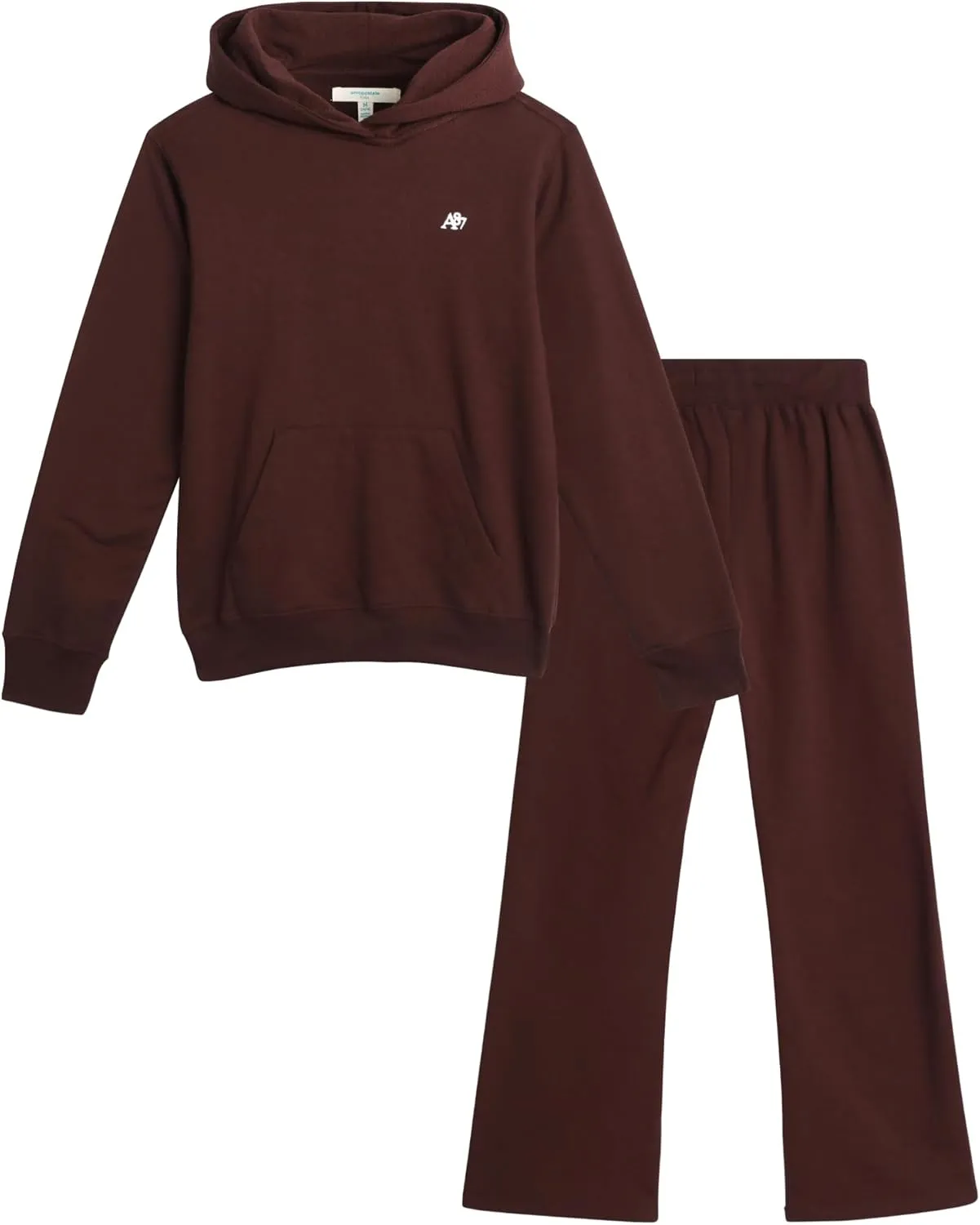AEROPOSTALE Girls Sweatsuit Set - 2 Piece Fleece Hoodie Sweatshirt, Flare Jogger Sweatpants - Track Suit Set for Girls, 7-16