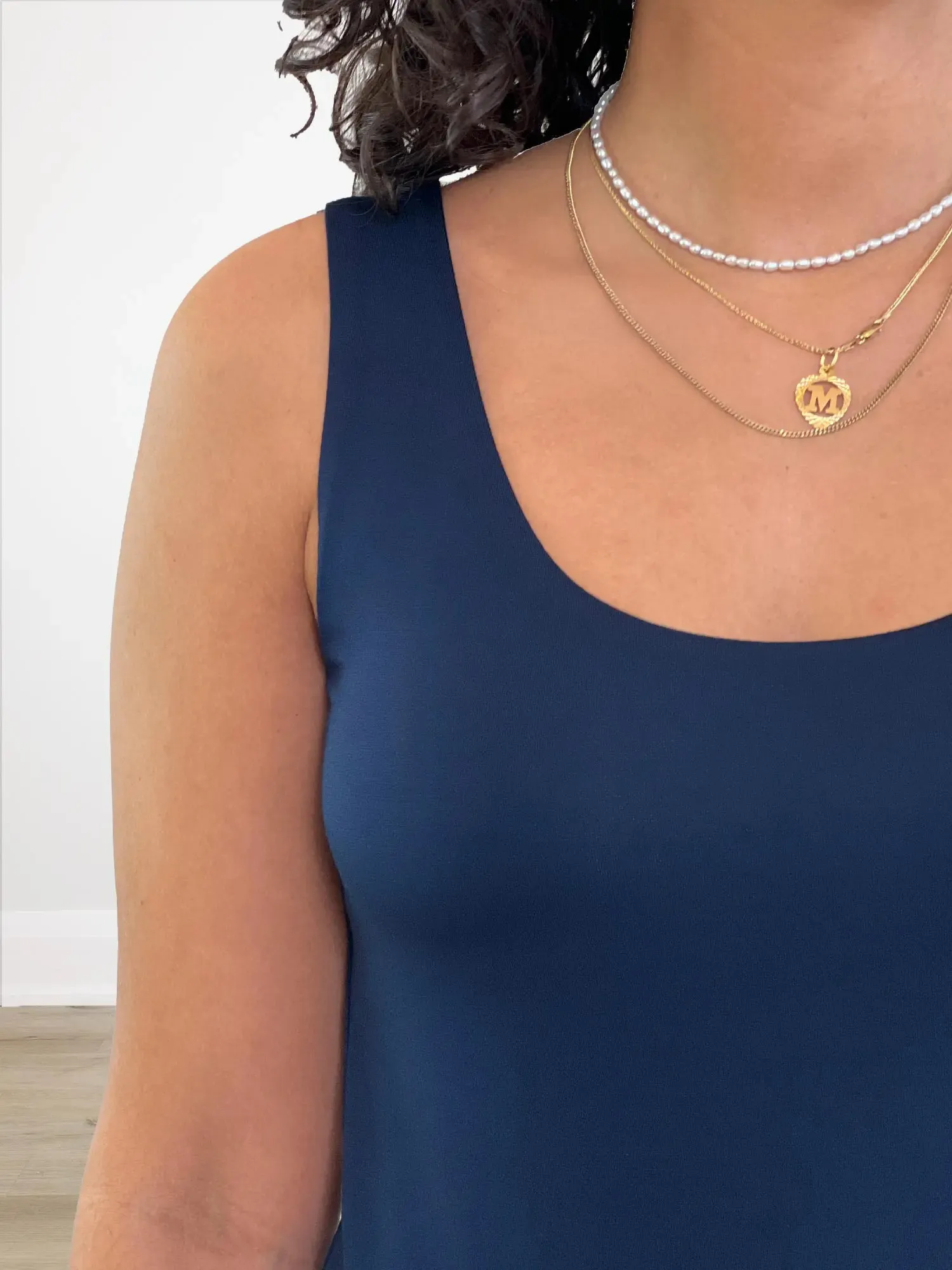 Amina reversible neckline shelf bra tank