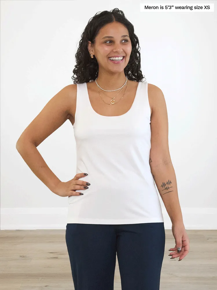 Amina reversible neckline shelf bra tank