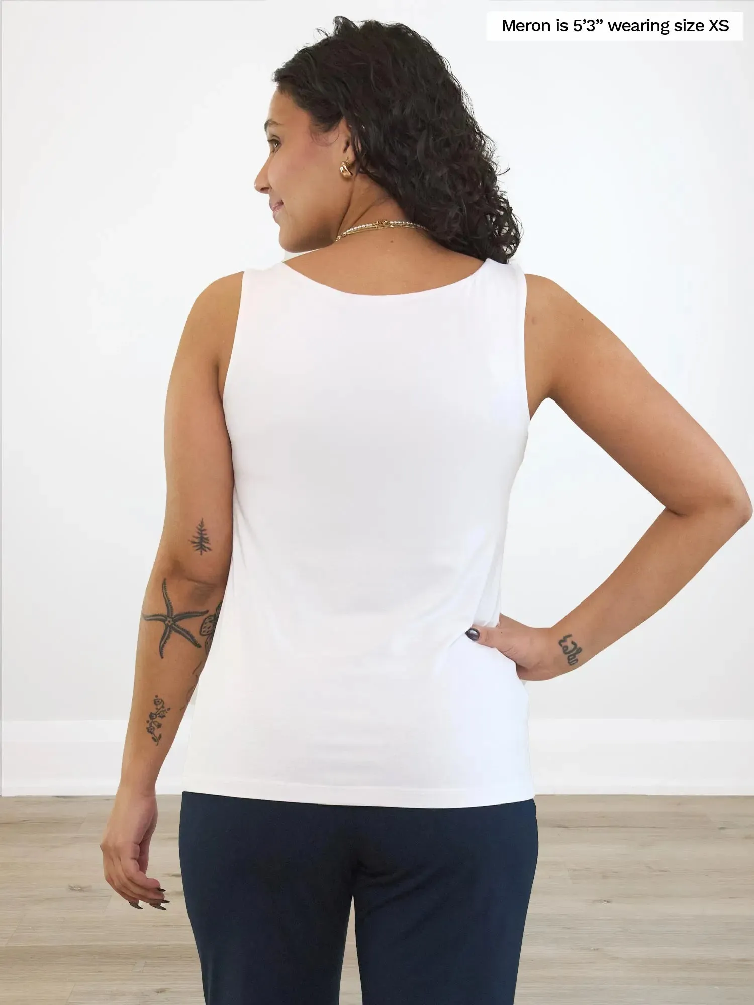 Amina reversible neckline shelf bra tank