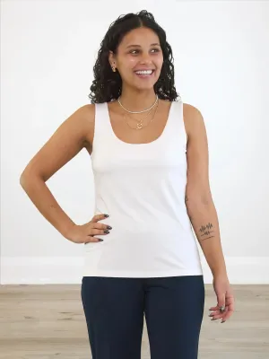 Amina reversible neckline shelf bra tank