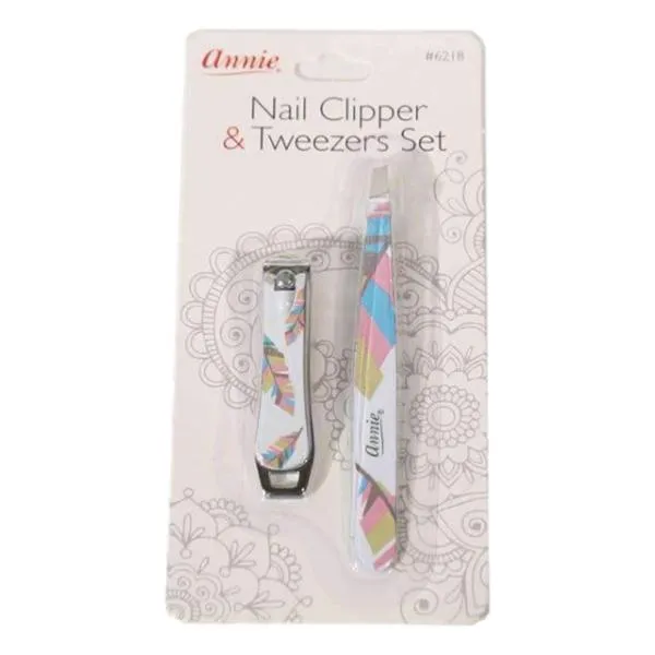 Annie Nail Clipper & Tweezers Set Assorted #6218