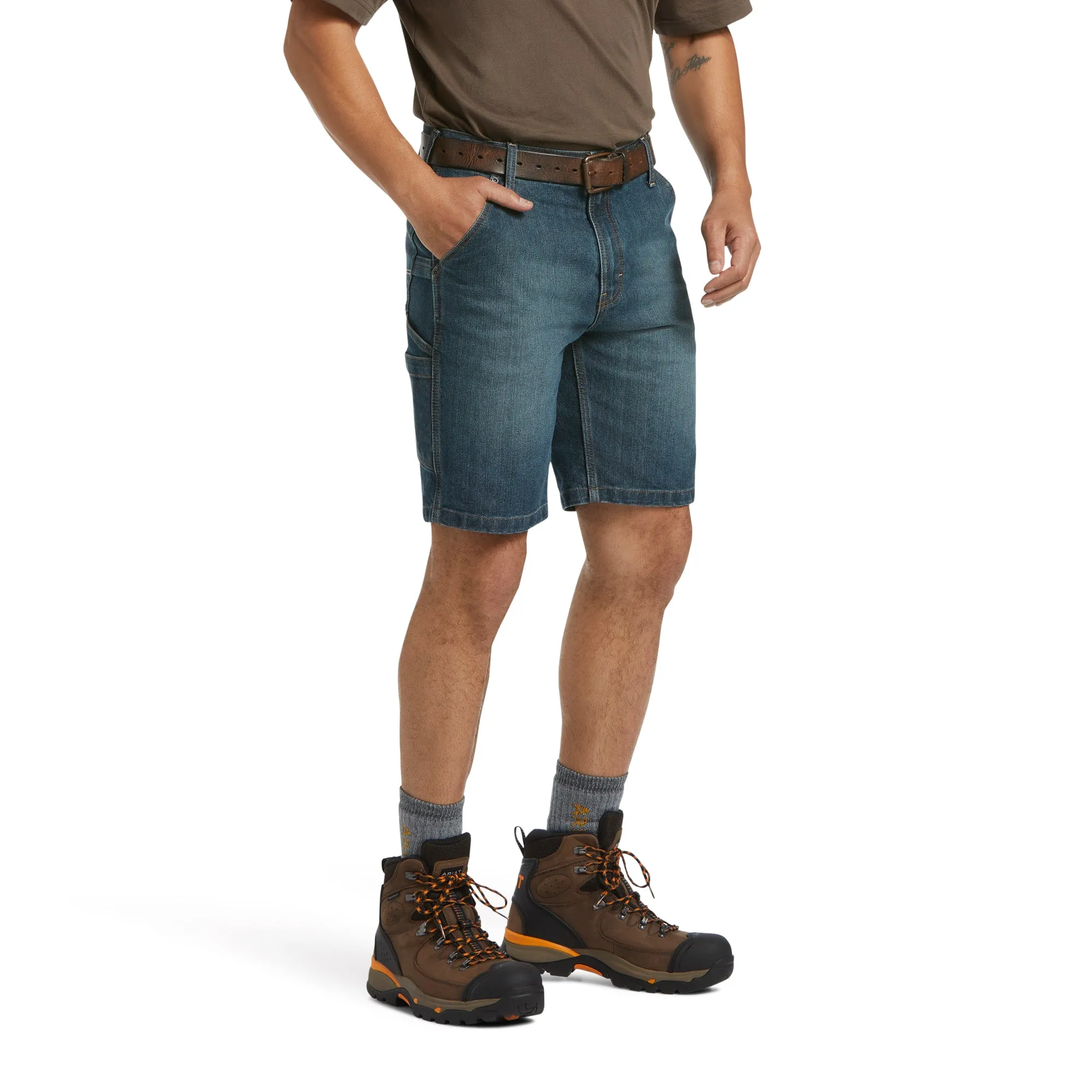 Ariat Rebar DuraStretch Phantom Wash Denim Utility Short