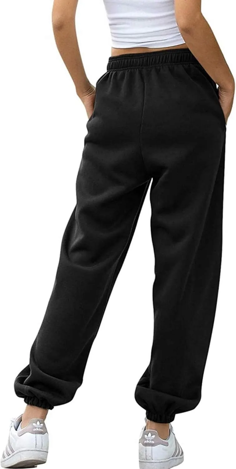 AROGONE Women Sweatpants Baggy High Waisted Cinch Bottom Athletic Joggers Sweat Pants with Pockets