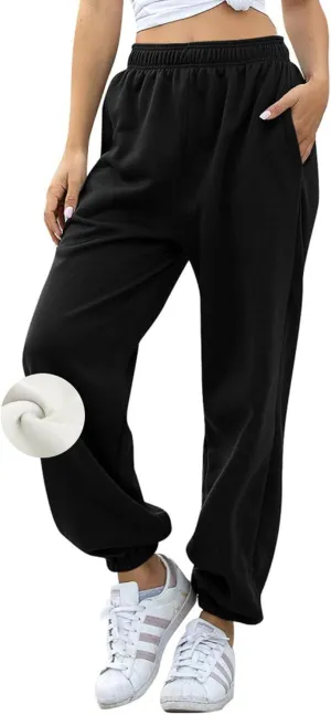 AROGONE Women Sweatpants Baggy High Waisted Cinch Bottom Athletic Joggers Sweat Pants with Pockets