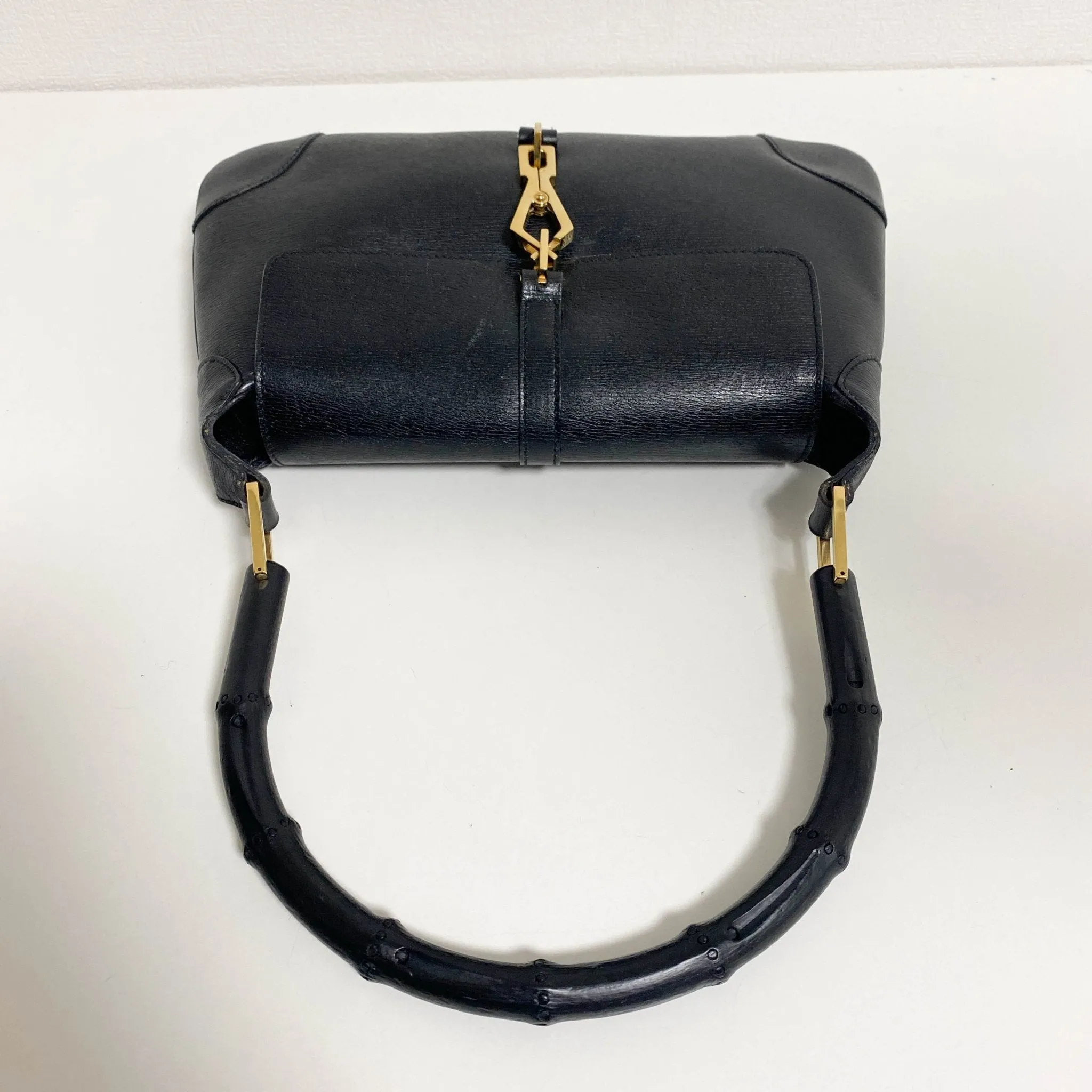Bamboo Jackie Black Leather Shoulder Bag