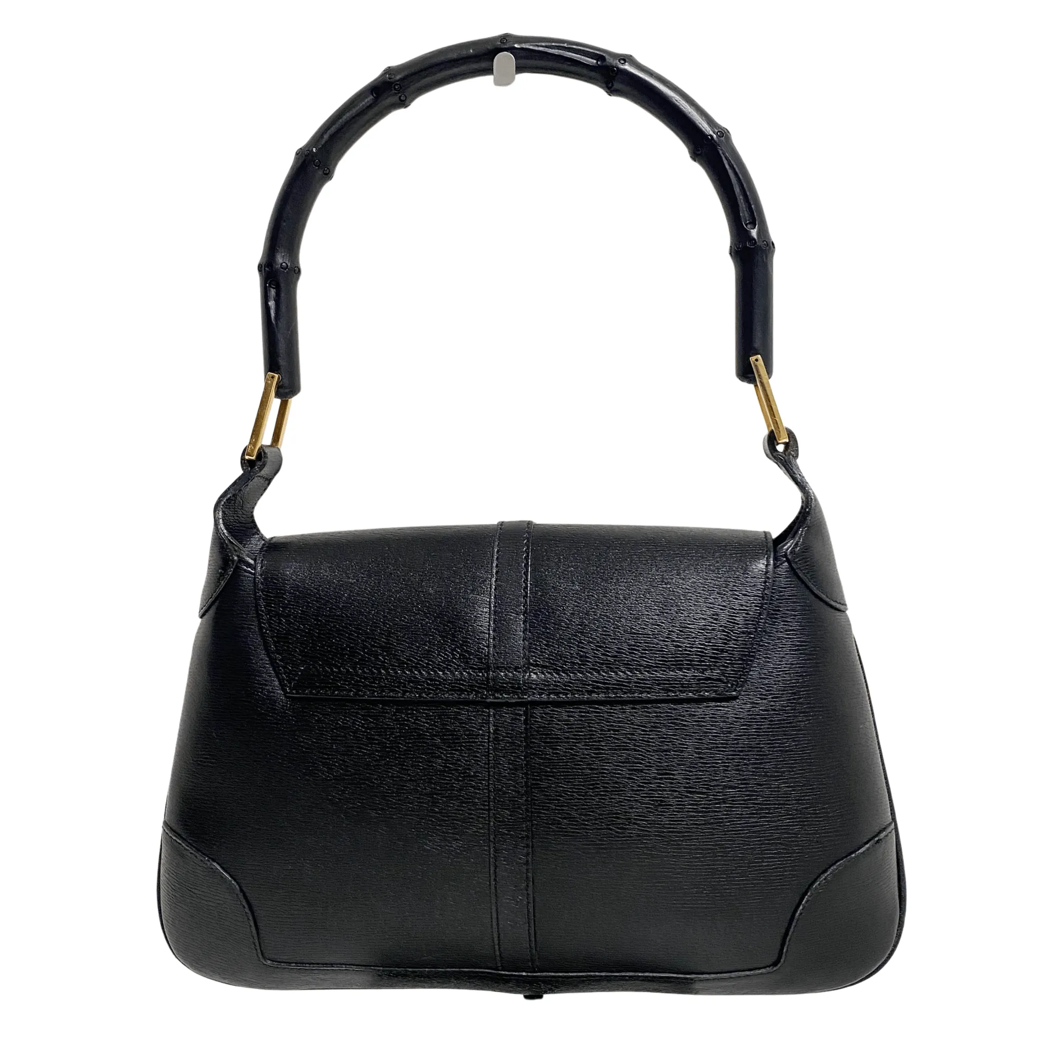 Bamboo Jackie Black Leather Shoulder Bag