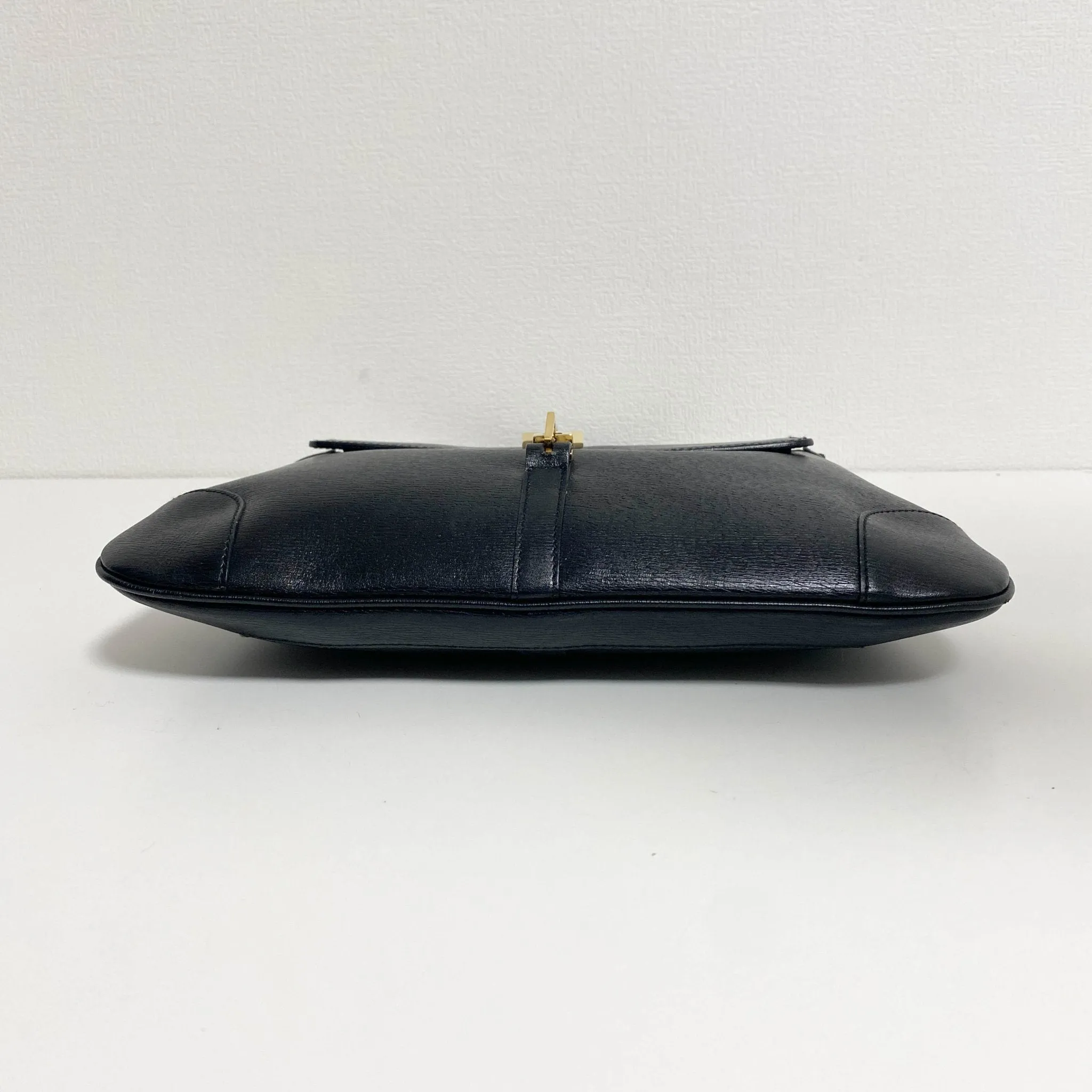 Bamboo Jackie Black Leather Shoulder Bag