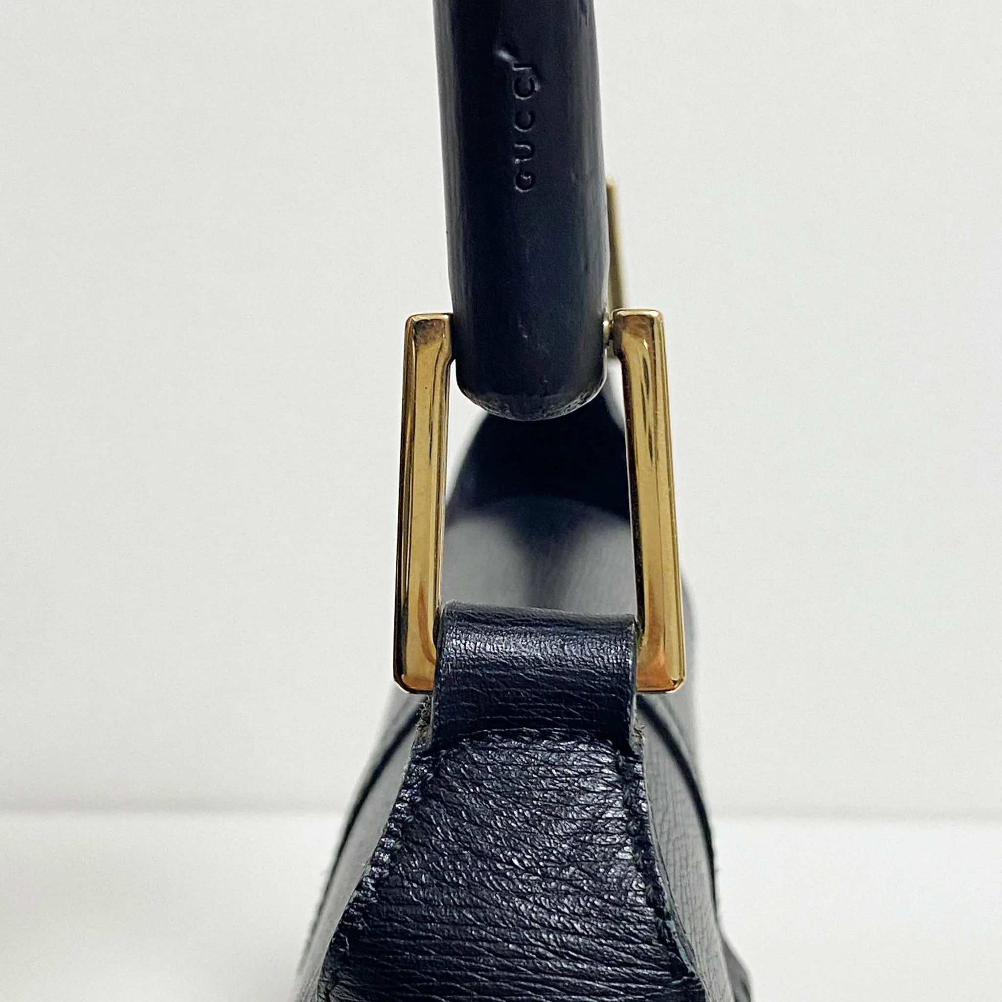 Bamboo Jackie Black Leather Shoulder Bag
