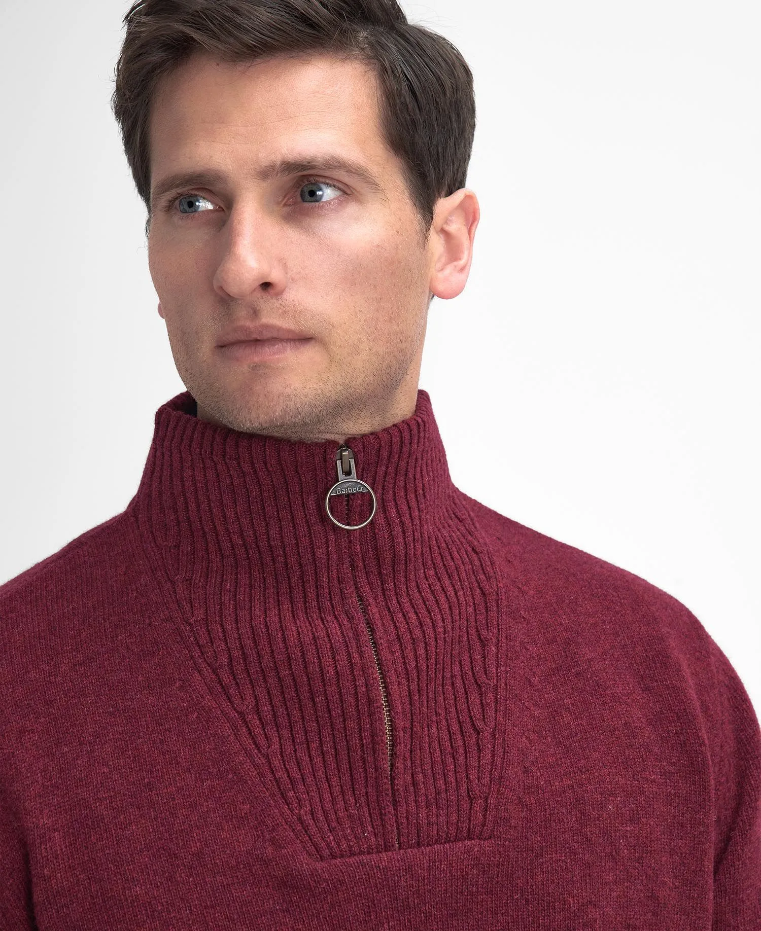Barbour Nelson Essential Half Zip - Port