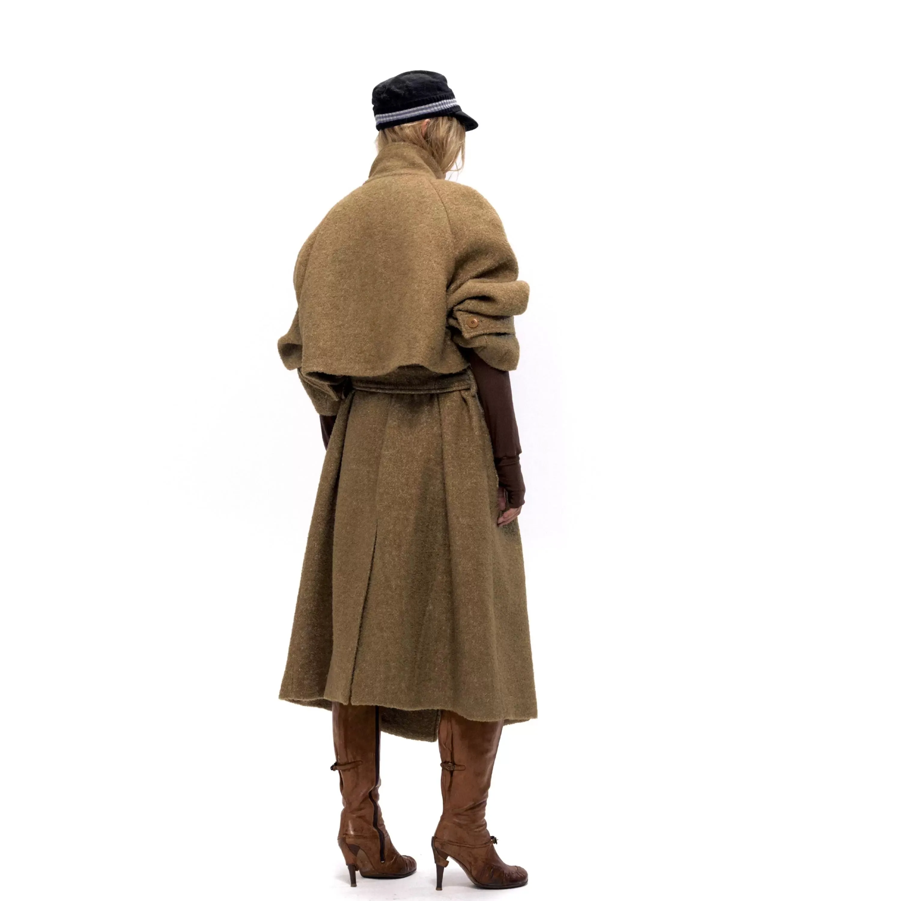 Boucle Wool Long Coat