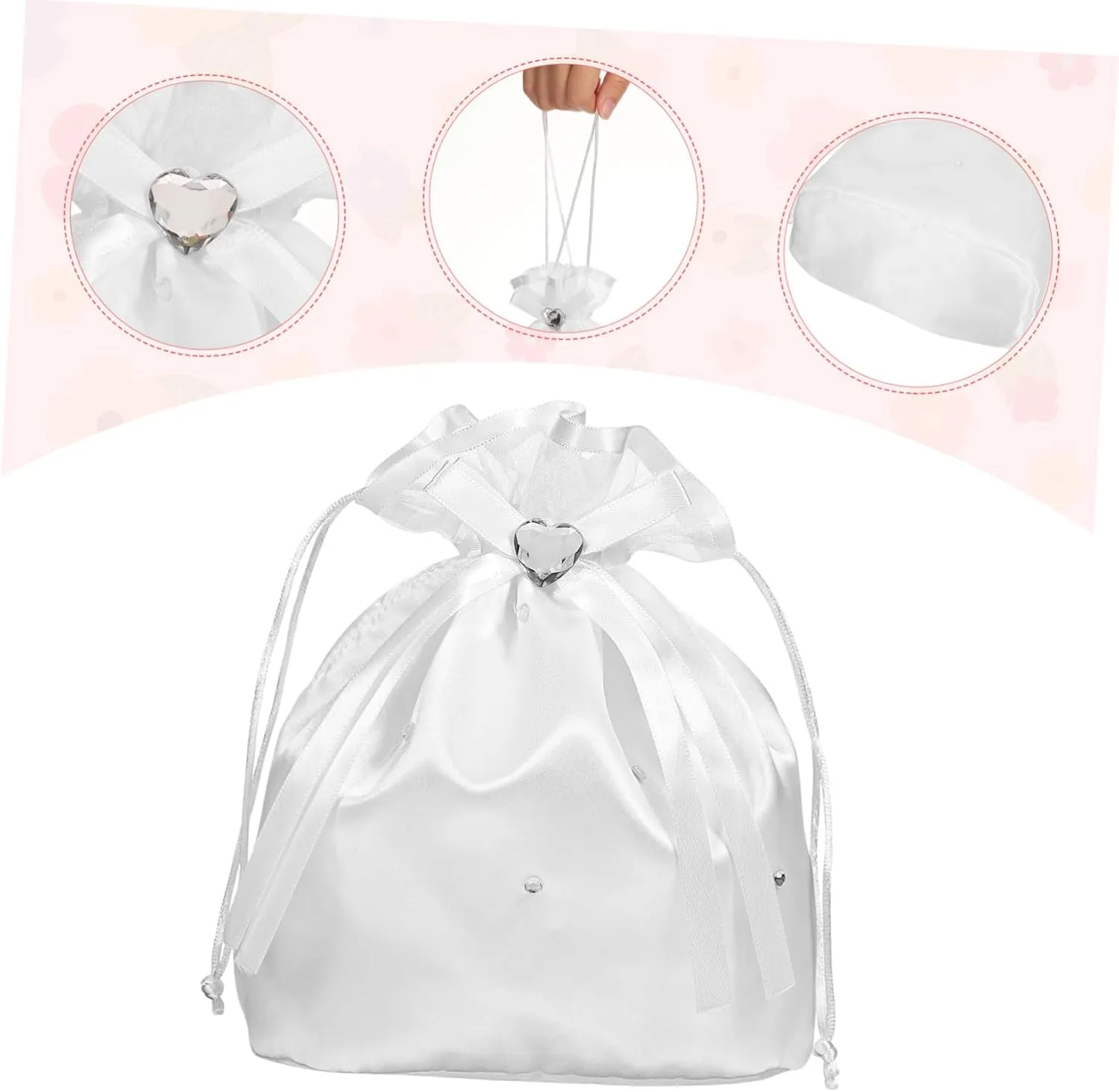 Bridal Handbag Mini Decor Wedding Bags for Brides Communion Bag Bridal Wedding Clutch Organza