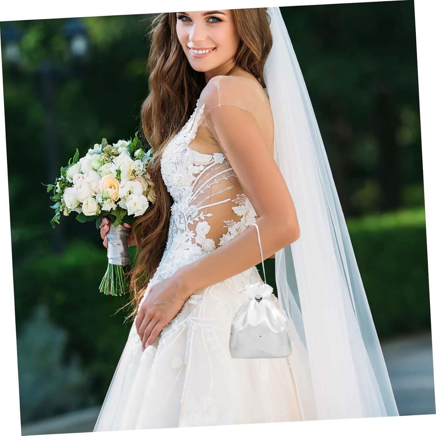 Bridal Handbag Mini Decor Wedding Bags for Brides Communion Bag Bridal Wedding Clutch Organza