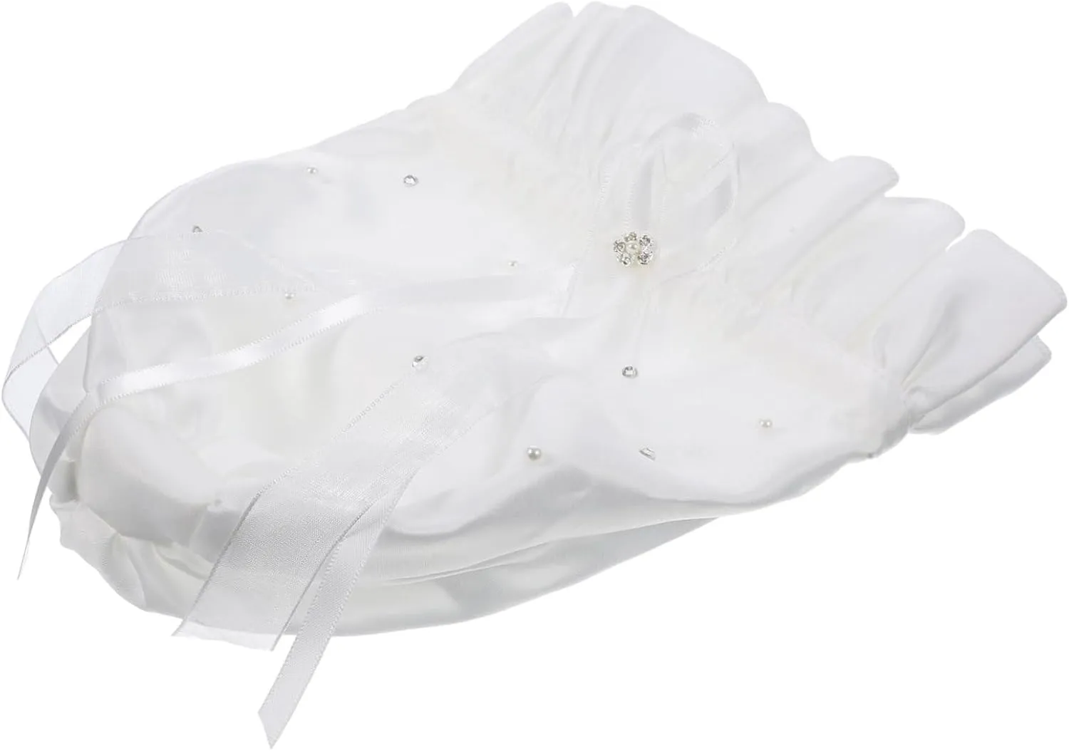 Bridesmaid Bag Satin Dolly Bag Rhinestone Pearl Bridal Handbag for Wedding Day First Communion Purse Girls