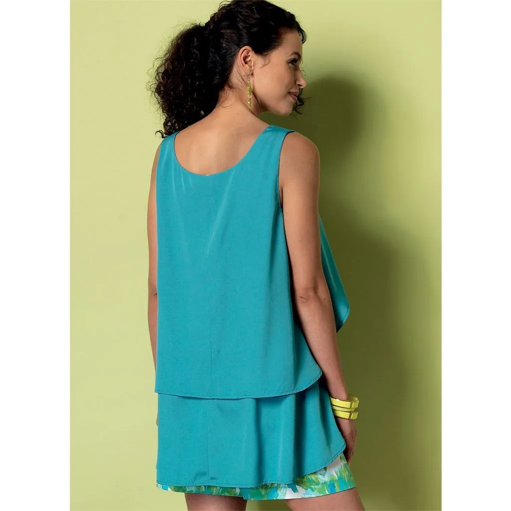 Butterick Pattern B6355 Misses' Overlay, Cold Shoulder or Notch-Neck Tops
