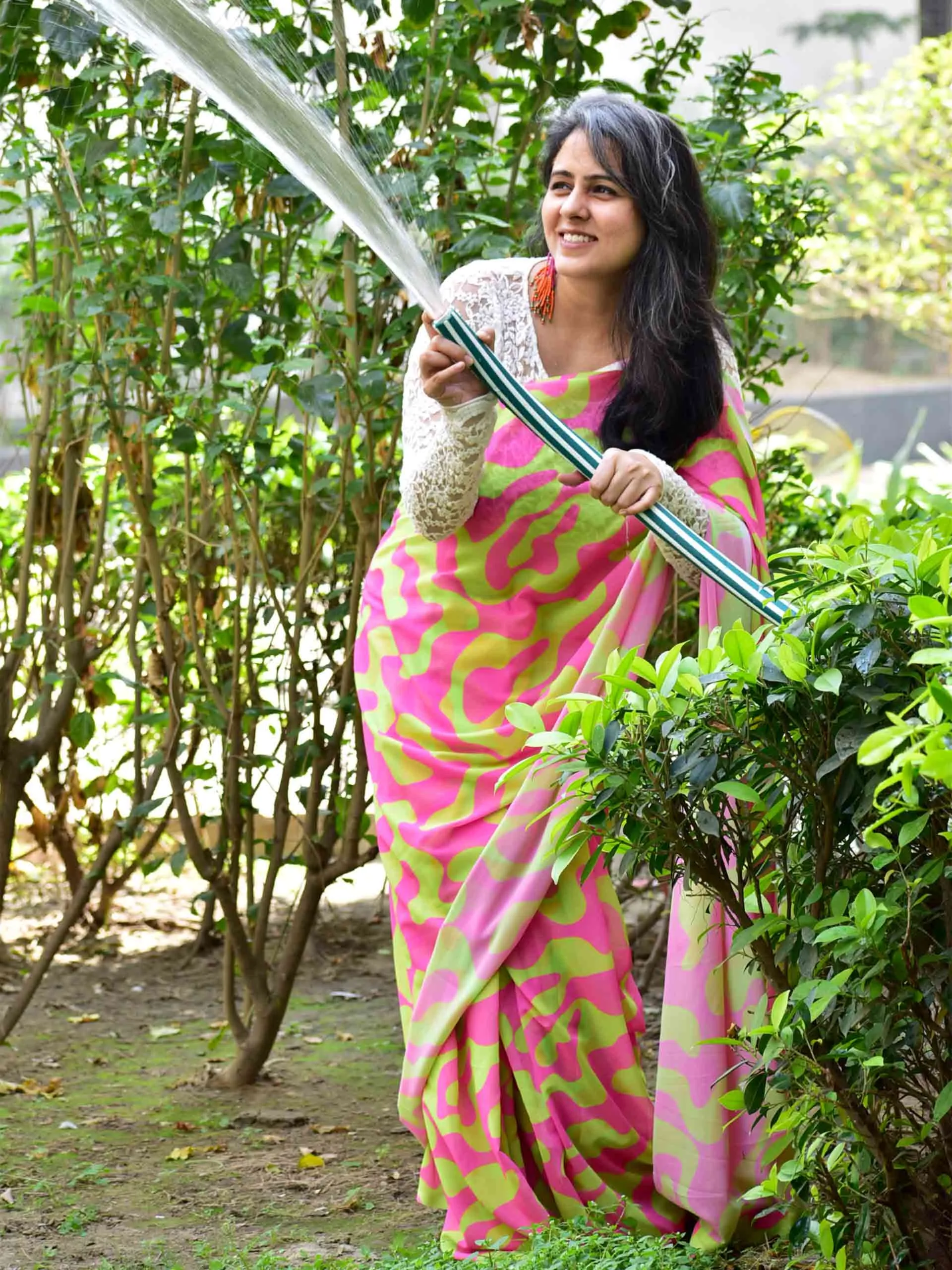 Candy Crush - Georgette saree