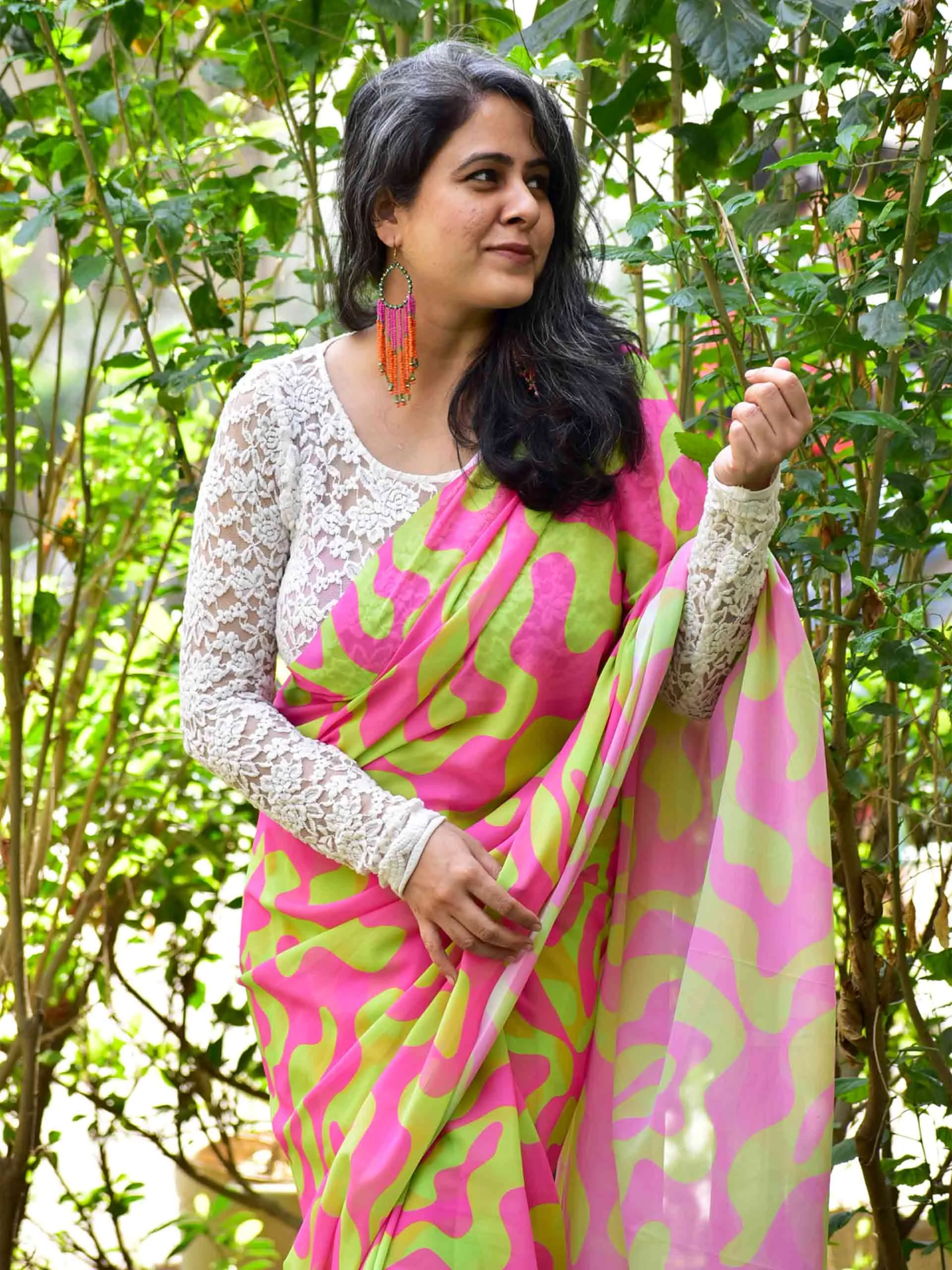 Candy Crush - Georgette saree