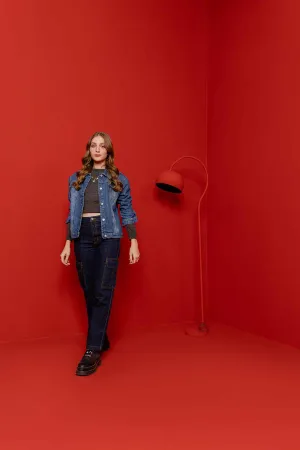 Cargo Trouser For Women - Dark Blue
