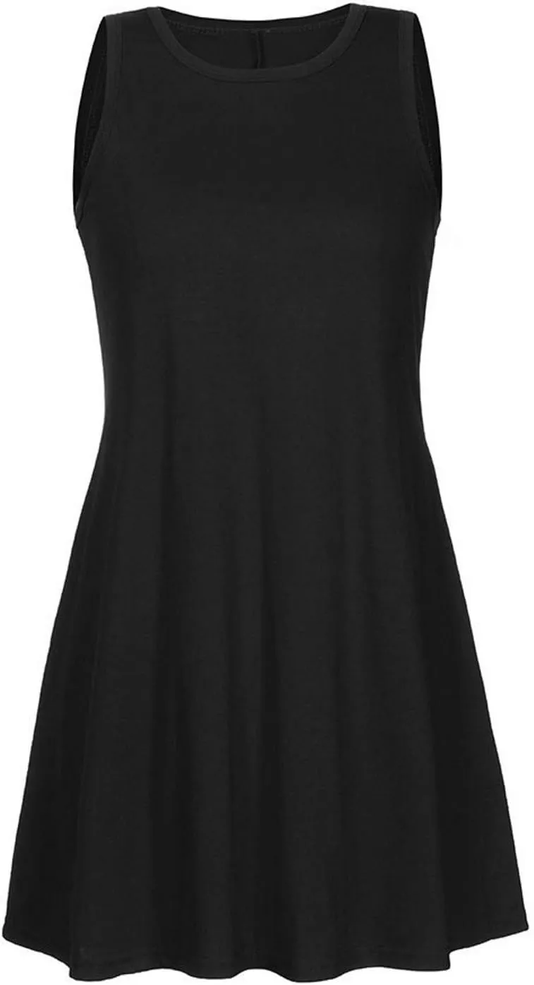 Ceboyel Women 2024 Casual Beach Summer Sundresses Flowy Aline Dresses Tank Sundress Trendy Vacation Clothes with Pocket