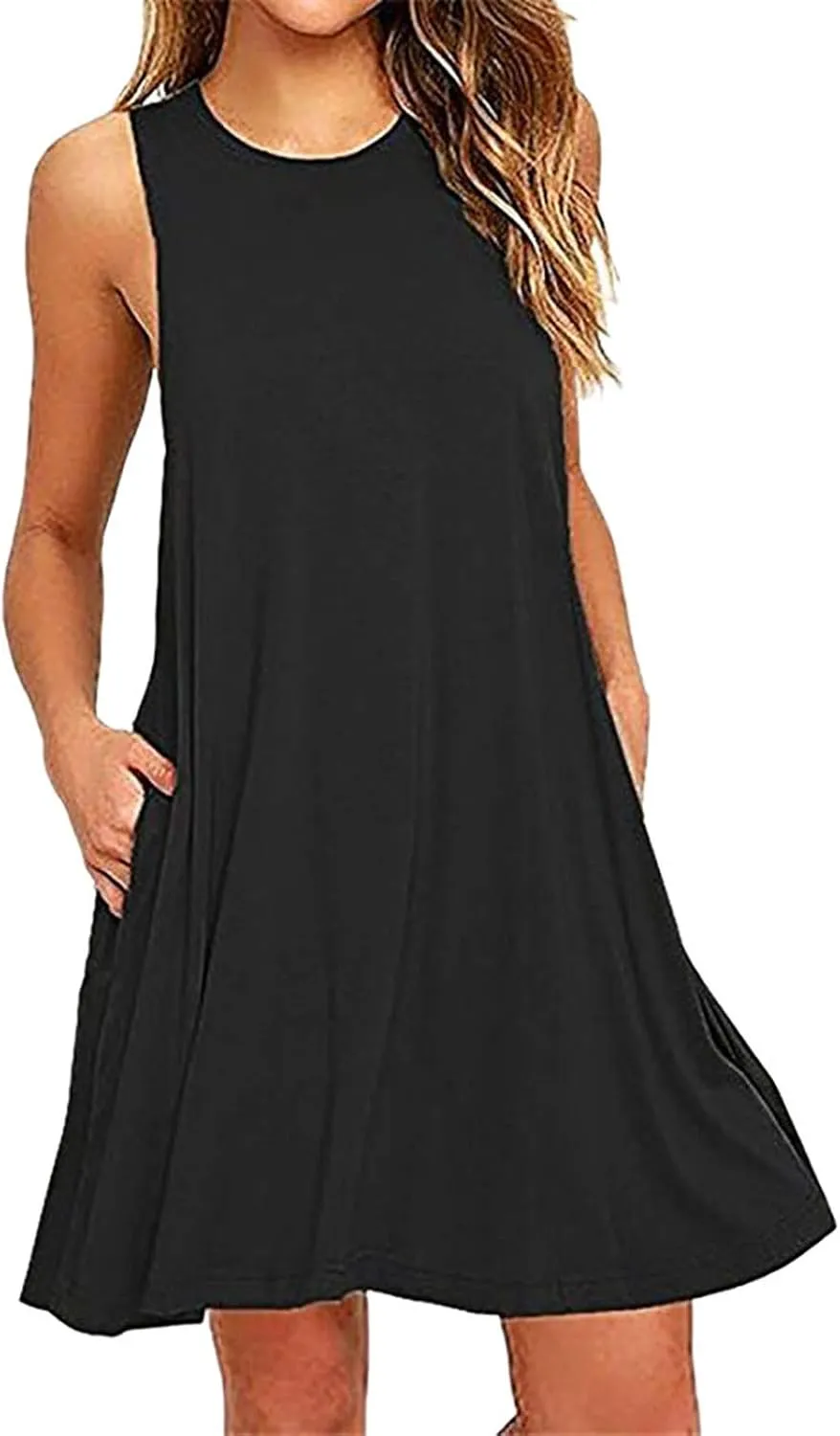 Ceboyel Women 2024 Casual Beach Summer Sundresses Flowy Aline Dresses Tank Sundress Trendy Vacation Clothes with Pocket