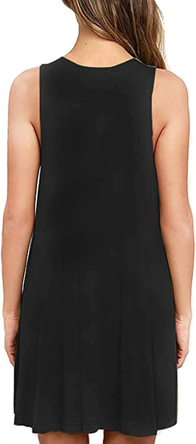 Ceboyel Women 2024 Casual Beach Summer Sundresses Flowy Aline Dresses Tank Sundress Trendy Vacation Clothes with Pocket