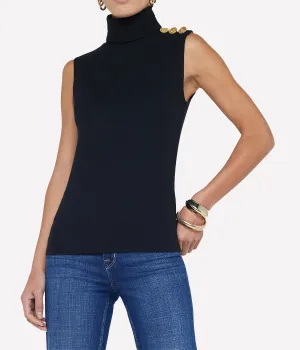 Ceci Sleeveless Turtle Neck in Black