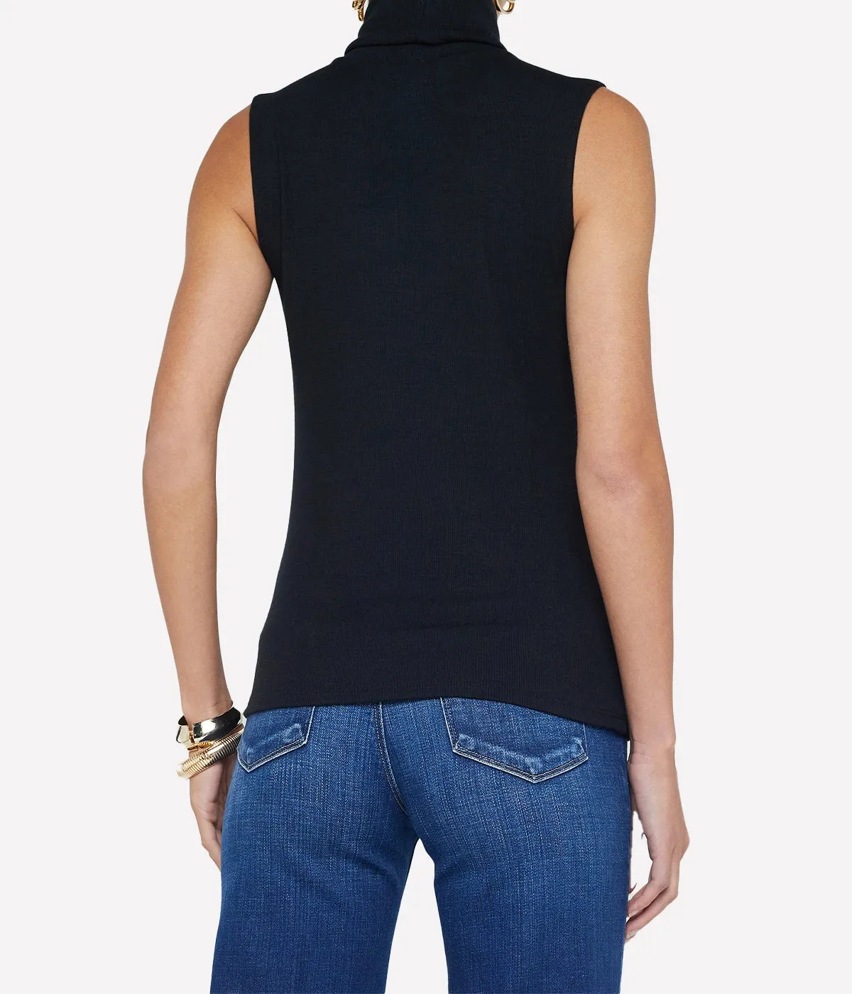 Ceci Sleeveless Turtle Neck in Black