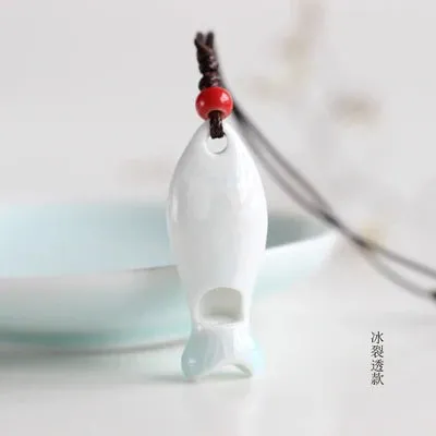 Ceramic whistle  necklaces & Pendants DIY handmade necklace