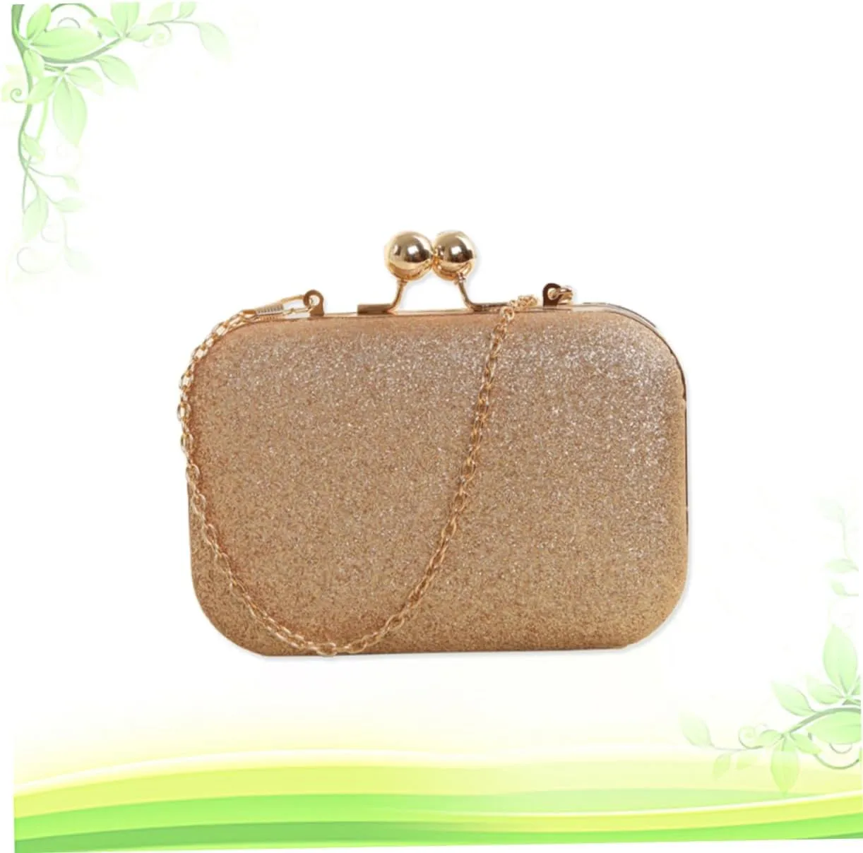 Chain Handbag Gold Clutch Purses for Women Shoulder Messenger Bag Womens Tote Bags Mini Clutch Gold