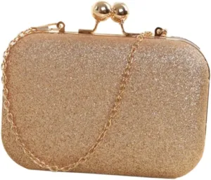 Chain Handbag Gold Clutch Purses for Women Shoulder Messenger Bag Womens Tote Bags Mini Clutch Gold