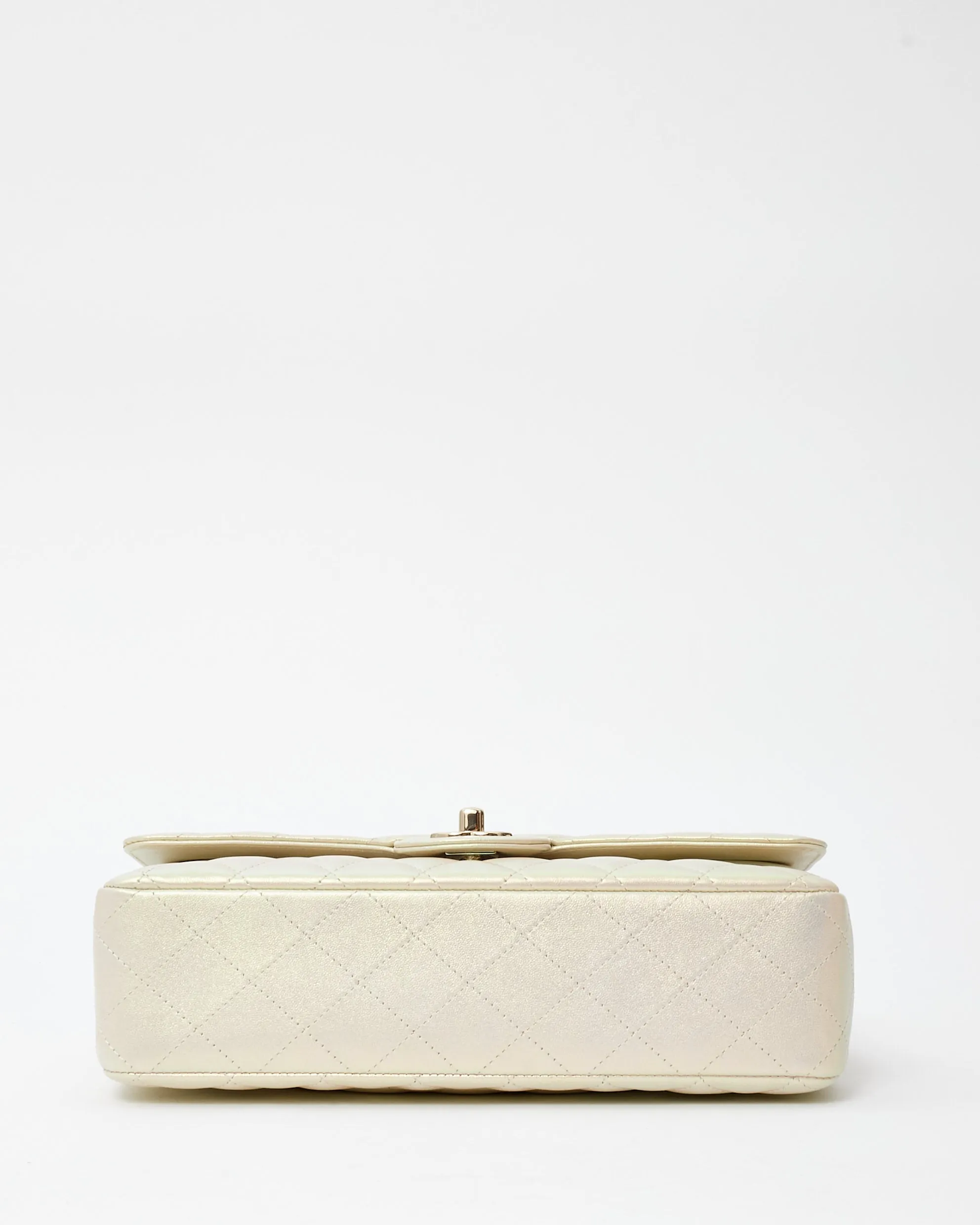 Chanel Pearl Iridescent Lambskin Medium Classic Double Flap
