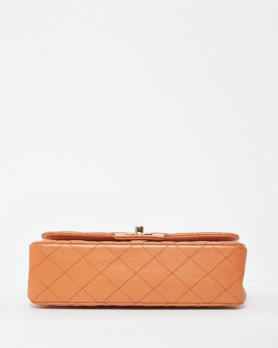 Chanel Terracotta Lambskin Leather Small Classic Double Flap Bag GHW