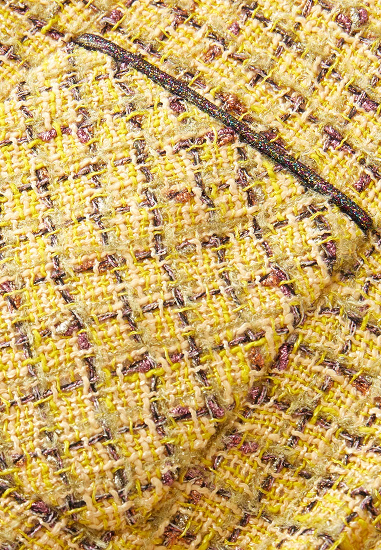 Checked Tweed Maxi Coat