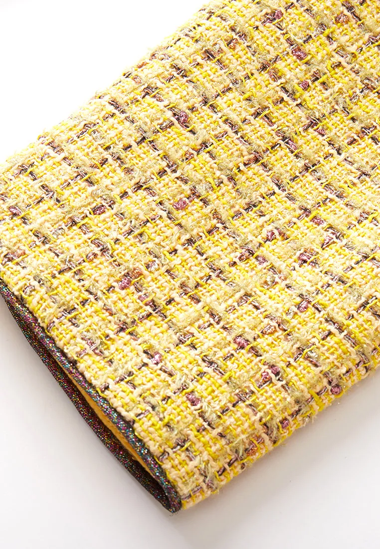 Checked Tweed Maxi Coat