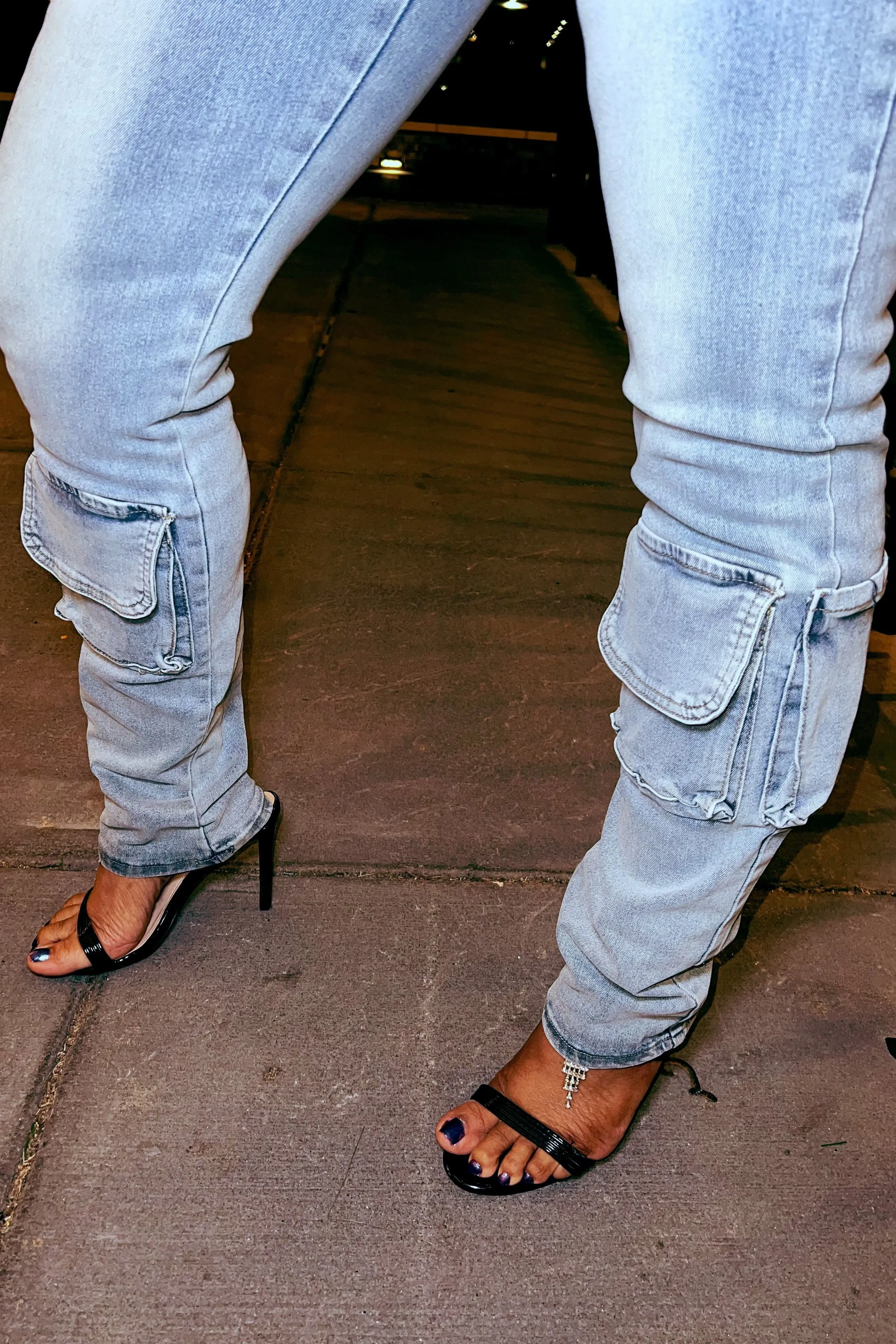 Chrissy Crossover Stacked Jeans