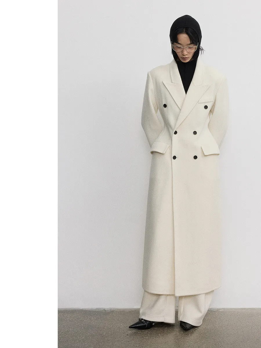 Classic Hourglass Double-Breasted Coat