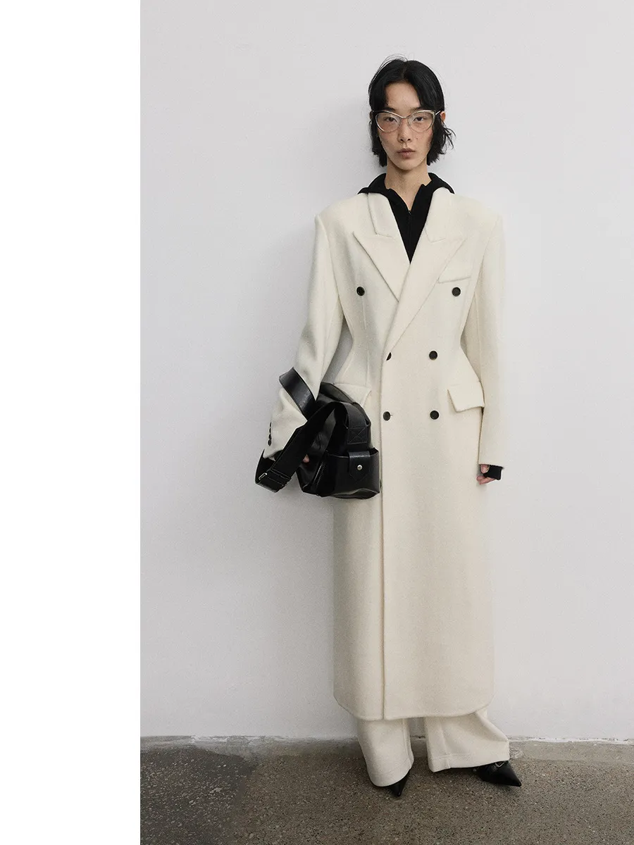 Classic Hourglass Double-Breasted Coat