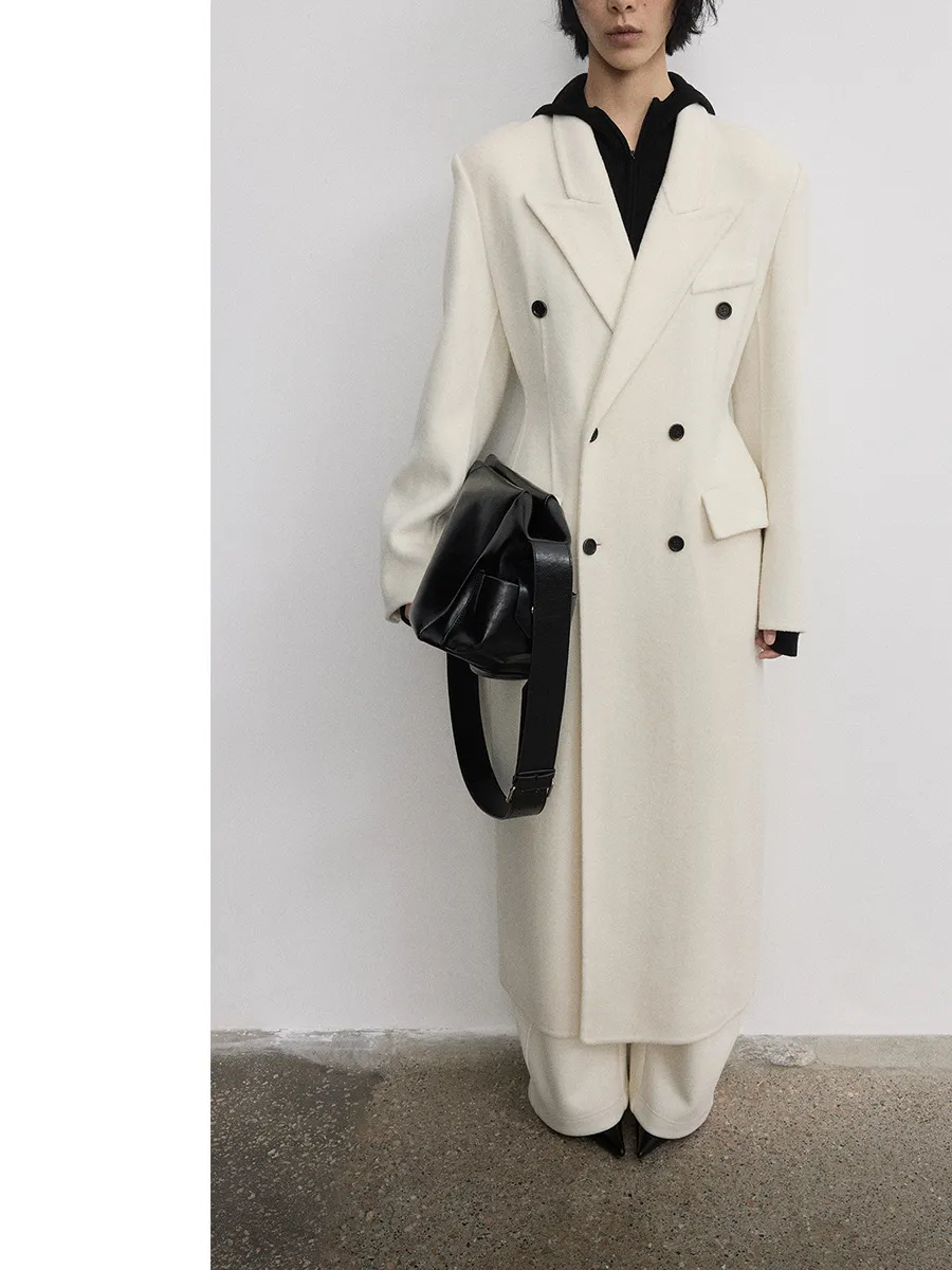 Classic Hourglass Double-Breasted Coat