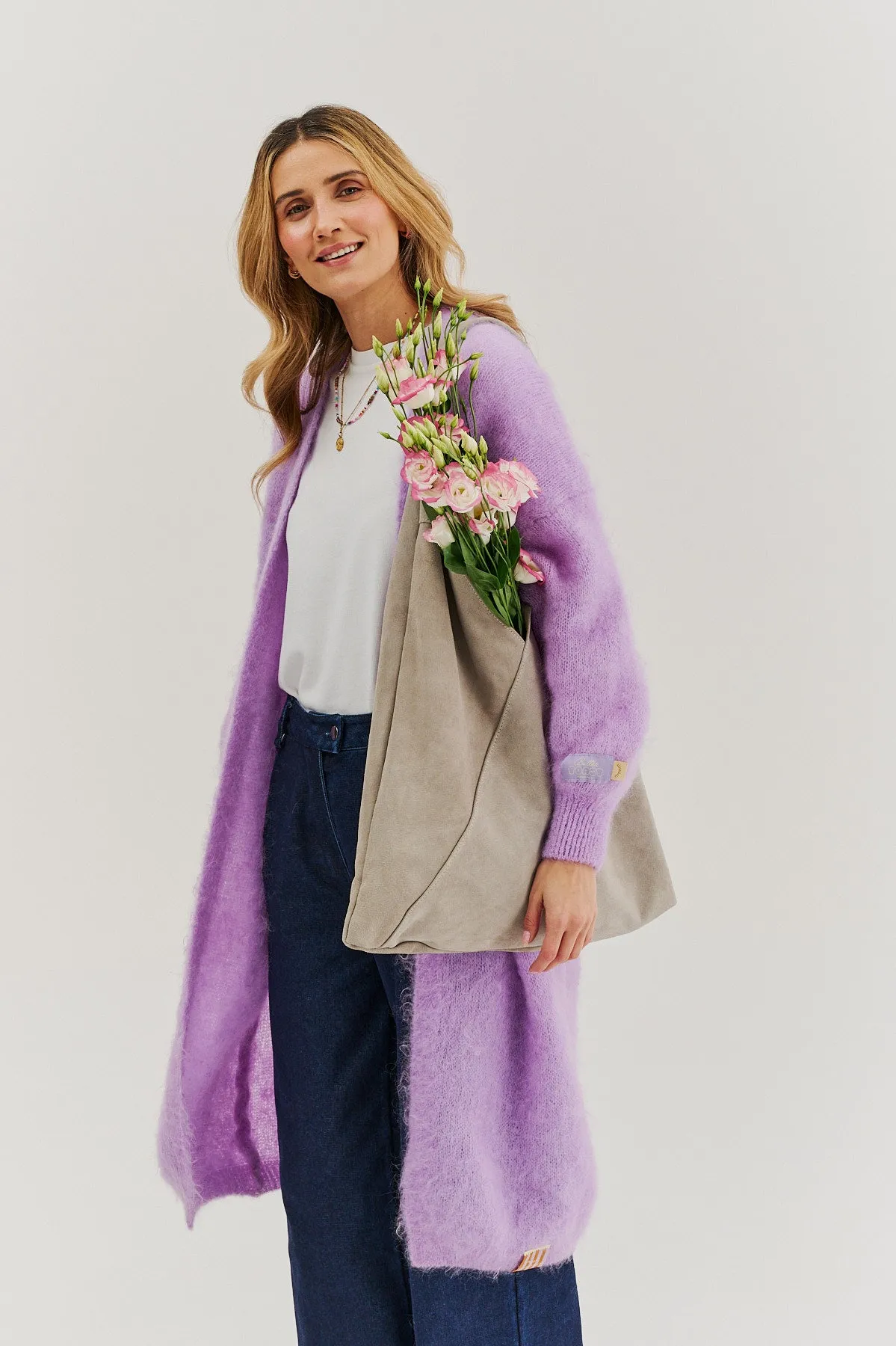 Cloudes Above suede bag