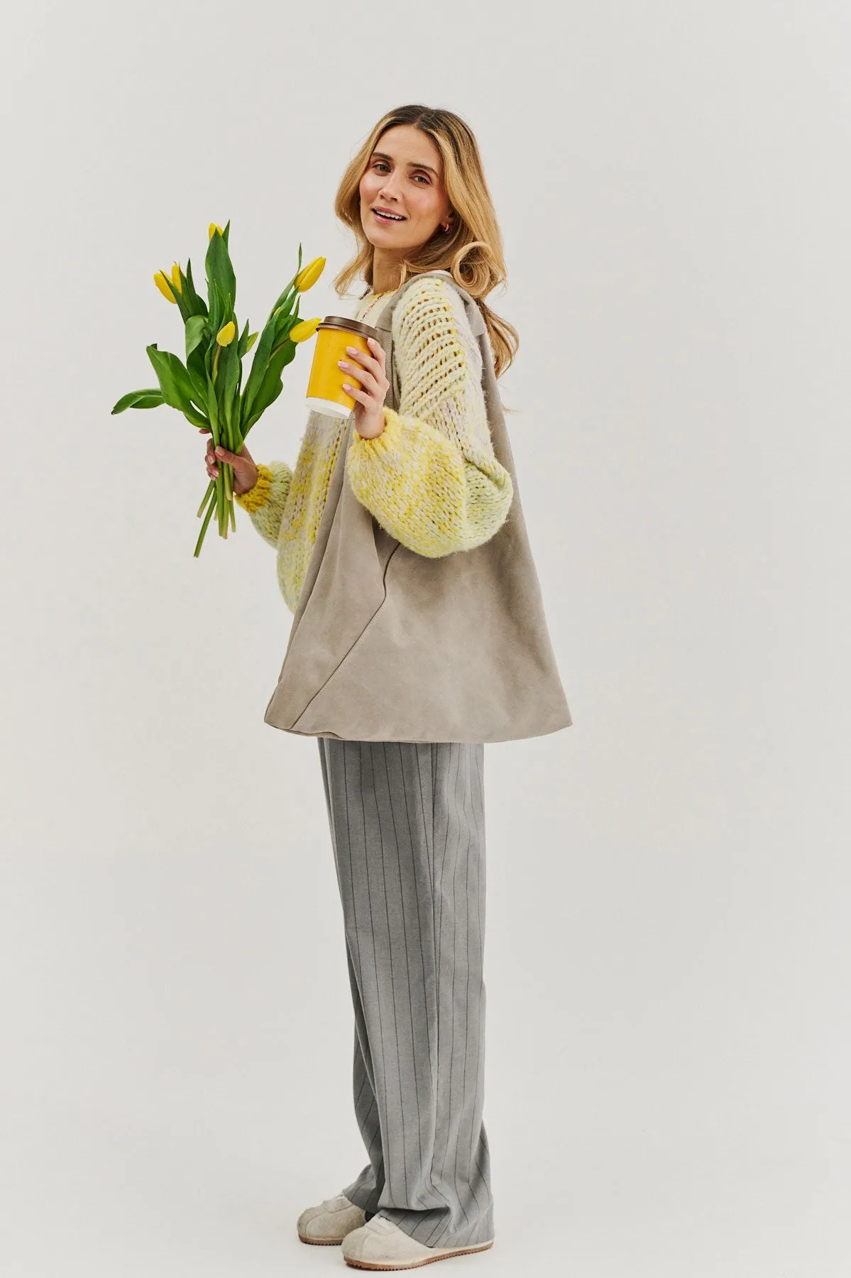 Cloudes Above suede bag
