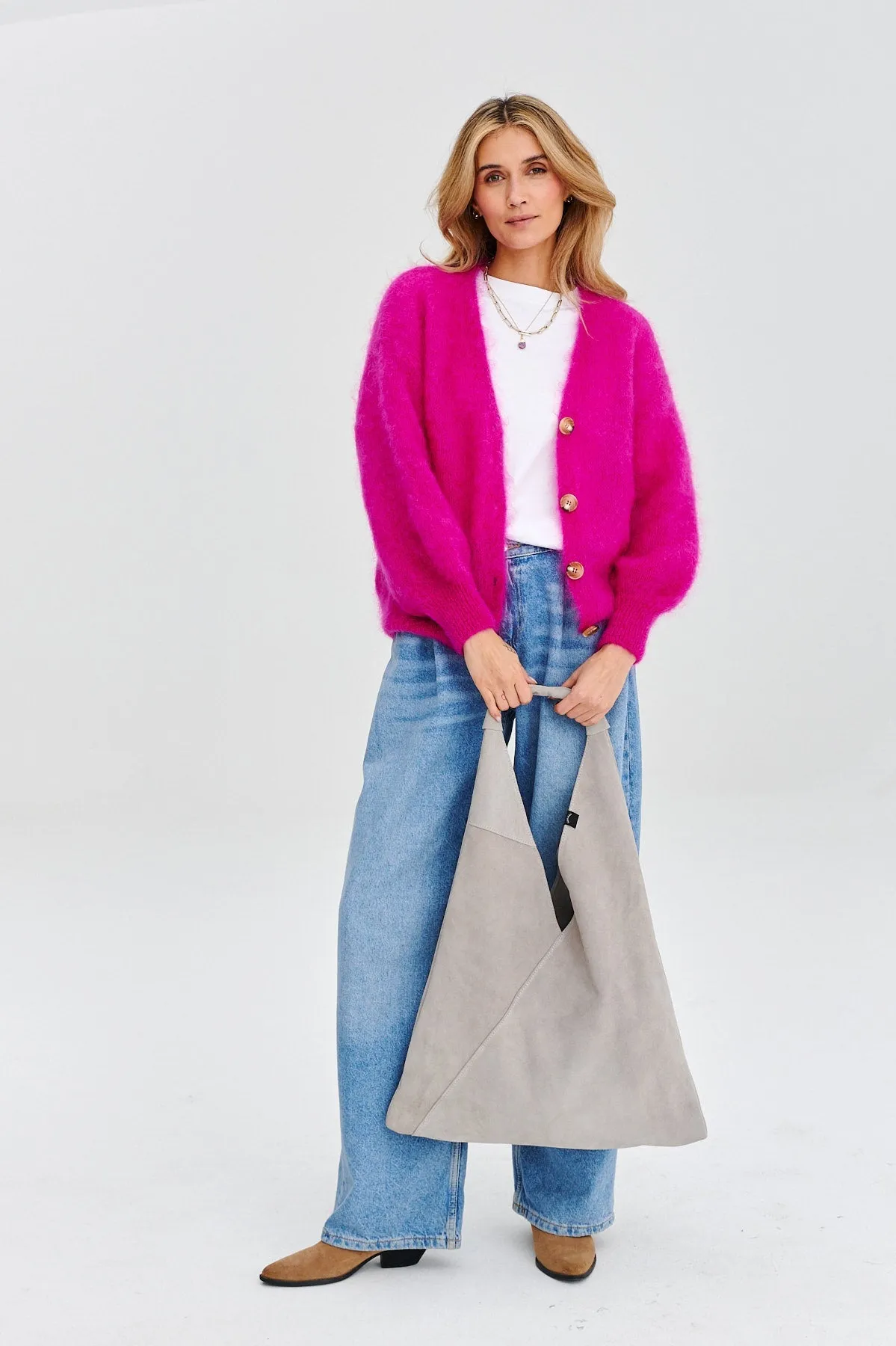 Cloudes Above suede bag
