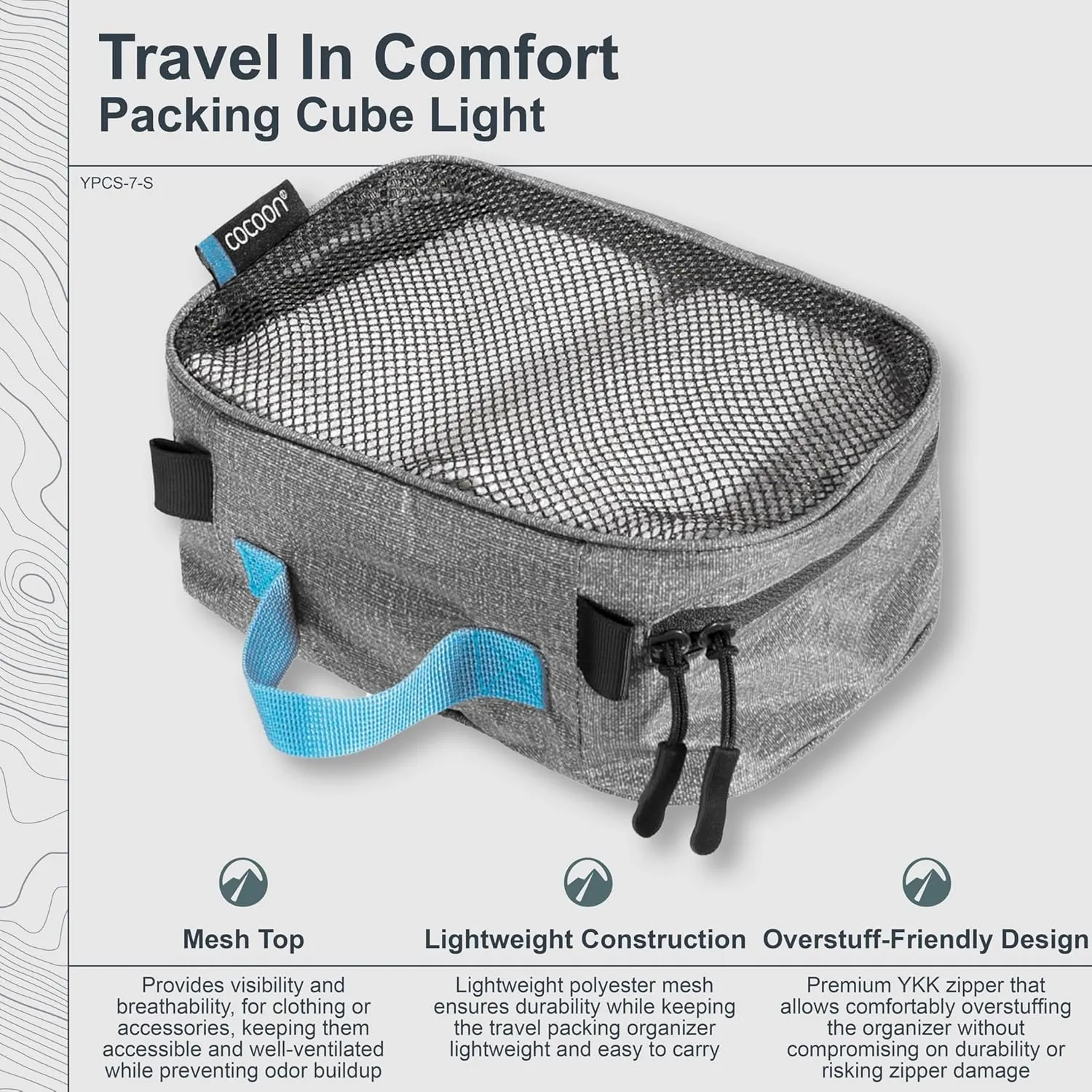 COCOON - Premium - Packing Cube - Light - Heather Grey - Small