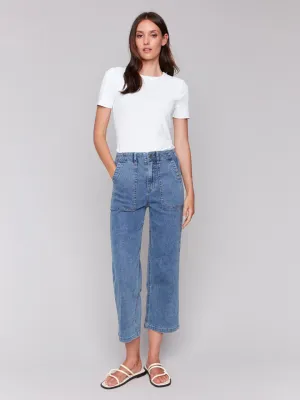 Cropped Utility Pocket Jean